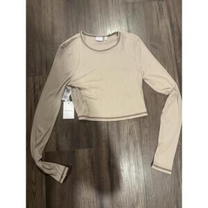 NWT Sunday Best Women's Long Sleeve Crop Top sz M
